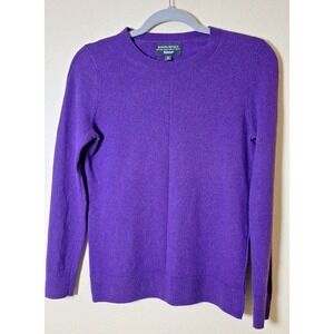 Banana Republic Extra Fine Merino Wool Crewneck Sweater Purple Women's Size‎ XS